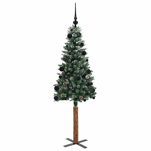 vidaXL &Aacute;rbol de Navidad Delgado con 150 LED con soporte Verde 150 cm