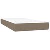 vidaXL Cama box spring con colch&oacute;n LED tela gris taupe 200x200 cm