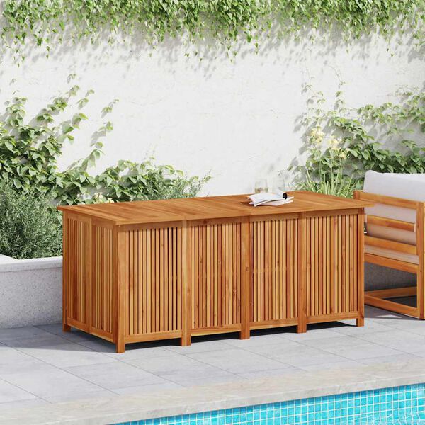 vidaXL Caja de almacenaje de jardín madera maciza acacia 200x80x75 cm
