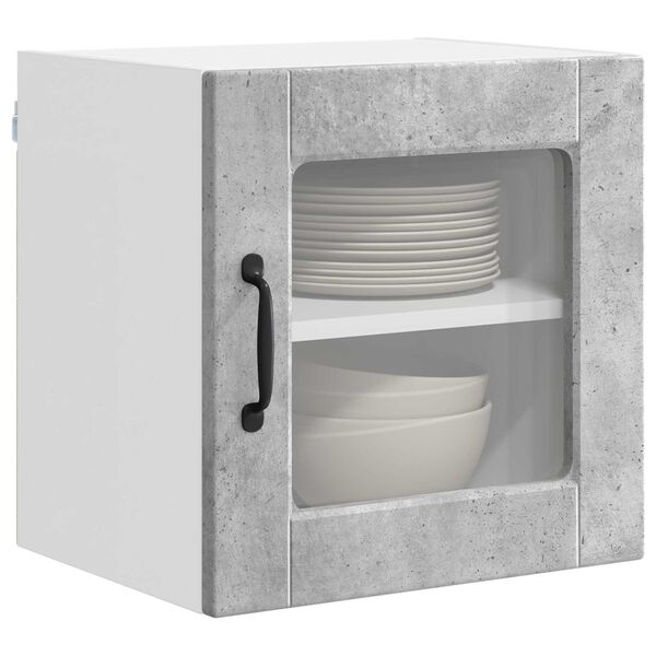 vidaXL Mueble de Cocina con puerta 2 pcs Gris Concreto 40 x 31 x 40 cm