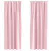 vidaXL Cortinas Opacas con Anillas 2 pcs Rosa Beb&eacute; 225 x 140 cm