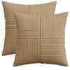 vidaXL Funda de almohada 2 pcs ALMELO Marr&oacute;n 35 x 35 cm pana