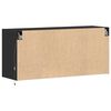 vidaXL Mueble de TV de pared con luces LED negro 100x31x45 cm