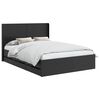 vidaXL Estructura de cama con almacenamiento y cabecero Negro