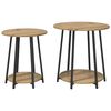 vidaXL Conjunto de mesas auxiliares 2 uds. Roble Artisan y Negro