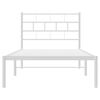 vidaXL Estructura cama sin colchón con cabecero metal blanco 80x200 cm