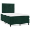 vidaXL Cama box spring con colch&oacute;n terciopelo verde oscuro 120x190 cm