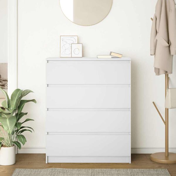 vidaXL Aparador madera de ingenier&iacute;a blanco 80x35x99 cm