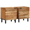 vidaXL Mesitas de noche (2 unidades) 40x33x46 cm Madera maciza de acacia