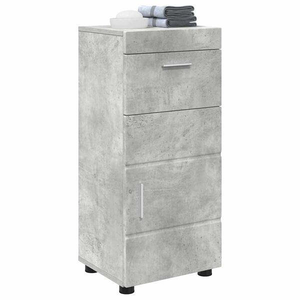 vidaXL Juego de Muebles de Ba&ntilde;o TULUM Gris Concreto 37 x 31,5 x 82 cm