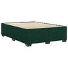 vidaXL Estructura cama sin colch&oacute;n terciopelo verde oscuro 160x200 cm