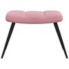 vidaXL Sillón de relax con taburete terciopelo rosa