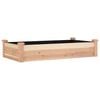 vidaXL Jardinera arriate con forro madera maciza abeto 120x60x25 cm