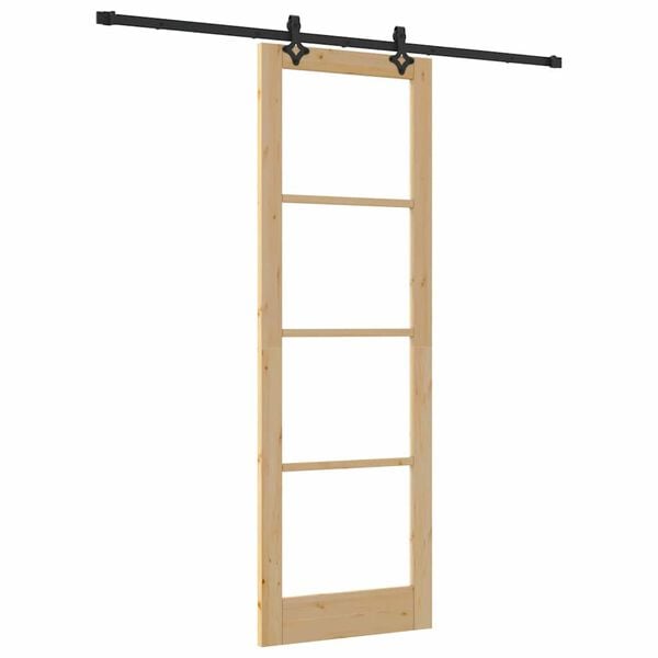 vidaXL Puerta Corredera Natural 78 x 232 cm