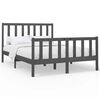 vidaXL Estructura de cama de madera maciza de pino gris 140x190 cm