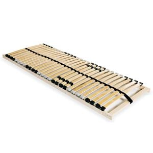 vidaXL Somier de l&aacute;minas sin colch&oacute;n con 28 listones 7 zonas 80x200 cm
