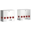 vidaXL Comedero para pollos 2 Plateado 60,5 x 29 x 51 cm 25 kg