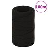 vidaXL Cuerda de trabajo poli&eacute;ster negro 2 mm 100 m