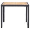 vidaXL Set de comedor de jard&iacute;n 5 pzas y cojines rat&aacute;n sint&eacute;tico negro