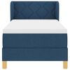 vidaXL Cama tipo Box Spring con colch&oacute;n Azul 80 x 200 cm tela