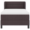 vidaXL Cama tipo Box Spring con colch&oacute;n Marr&oacute;n Oscuro 90 x 200 cm tela