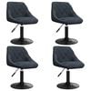 vidaXL Sillas de comedor giratorias 4 unidades terciopelo gris oscuro