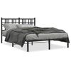 vidaXL Estructura cama sin colchón con cabecero metal negro 135x190 cm