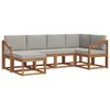 vidaXL Conjunto de sof&aacute;s de exterior 6 pcs Gris Natural y Claro