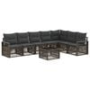 vidaXL Conjunto de sof&aacute;s de jard&iacute;n 8 pcs Gris rat&aacute;n sint&eacute;tico