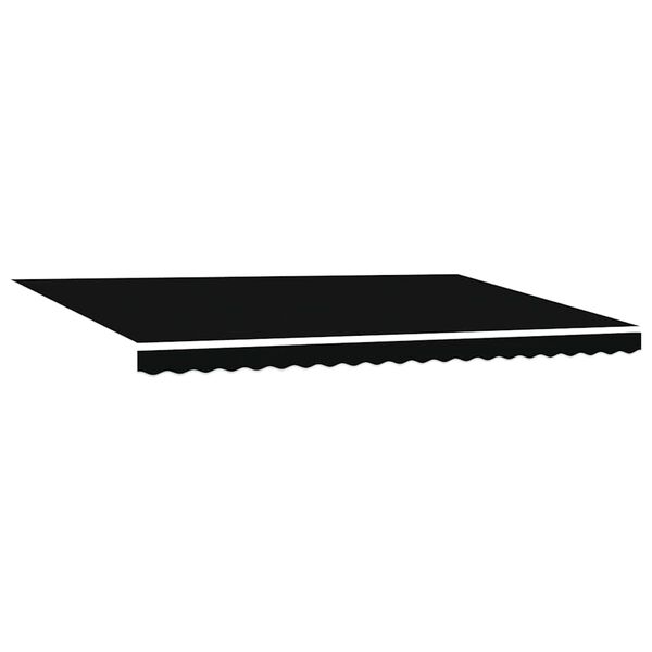 vidaXL Tela de recambio para toldo Negro 500 x 350 cm Lona