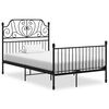 vidaXL Estructura de cama sin colch&oacute;n metal negro 120x200 cm