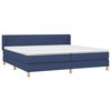 vidaXL Cama box spring con colch&oacute;n tela azul 200x200 cm