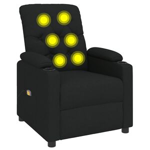 vidaXL Sill&oacute;n de masaje de tela negro