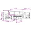 vidaXL Conjunto de Sof&aacute;s de Jard&iacute;n 6 pcs Marr&oacute;n Cera Pino macizo