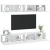 vidaXL Muebles de TV 4 piezas blanco 100x30x30 cm