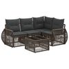 vidaXL Conjunto de sof&aacute;s de jard&iacute;n 5 uds. Gris y Gris Oscuro