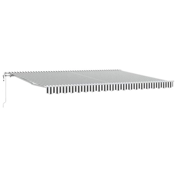 vidaXL Toldo retráctil automático gris antracita y blanco 450x300 cm