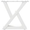 vidaXL Patas para mesa de centro (2 unidades), color blanco, 40 x (30-31,3) cm, acero