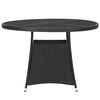 vidaXL Juego de comedor para jard&iacute;n 7 piezas rat&aacute;n sint&eacute;tico negro