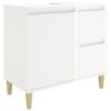 vidaXL Juego muebles de ba&ntilde;o 4 pzas madera contrachapada blanco brillo