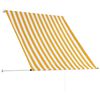 vidaXL Toldo retr&aacute;ctil 150x150 cm amarillo y blanco