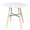 vidaXL Mesa de comedor redonda MDF blanca