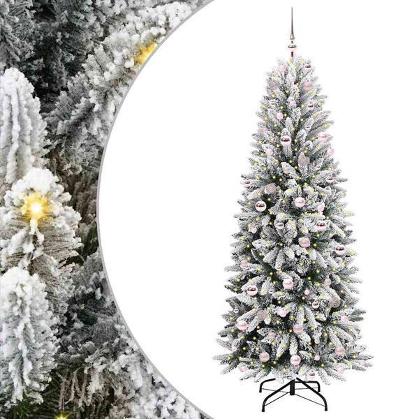 vidaXL &Aacute;rbol de Navidad artificial 210 cm PVC y Pl&aacute;stico y Acero y PE