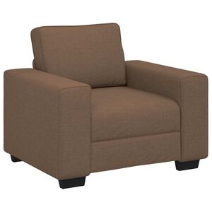 vidaXL Sill&oacute;n sof&aacute; marr&oacute;n de tela, 100x77x82 cm