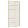 vidaXL Puerta corredera dorada de vidrio ESG esmerilado y aluminio
