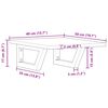 vidaXL Estante de lavabo de pared de acero y madera maciza de roble