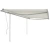 vidaXL Toldo manual 4,5 x 3,5 m Crema 100% Poli&eacute;ster