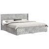 vidaXL Estructura de cama con almacenamiento y cabecero Gris Hormig&oacute;n
