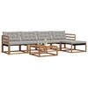 vidaXL Conjunto de sof&aacute;s de exterior 6 pcs Gris Natural y Claro