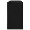 vidaXL Estante de Pared con estante 2 pcs Roble negro 80 x 15 x 26 cm